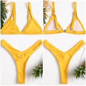 🆕️Zaful NWT High Cut Thong Bralette Bikini